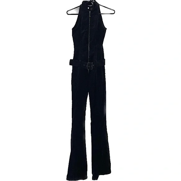 J.Lo Corduroy Halter Jumpsuit - Picture 1 of 5